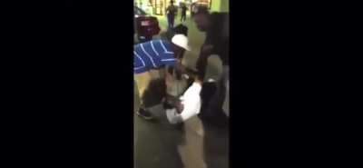 *BRUTAL*White shirt tries to fight the wrong one, gets knocked out