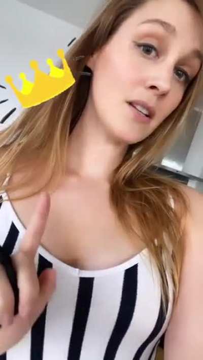 Securing her bags