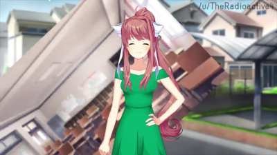 I recently realized I once made Monika a custom clothing sprite, so I made an animation with it.