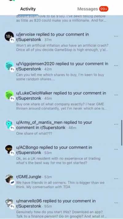 I&rsquo;m top comment on the dear people of all post. I&rsquo;m getting bombarded with GME questions from people seeing it on r/all. Please help me answer questions (Link in description)