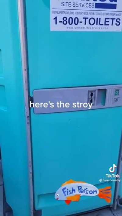 Guy falls into porta potty 💩