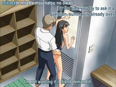 slid the panties to the side, no tim to take the draws off [sora no iro, izu no iro]