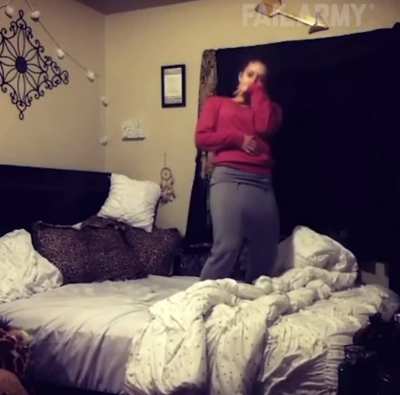 Don't do flips on the bed. Ouch.