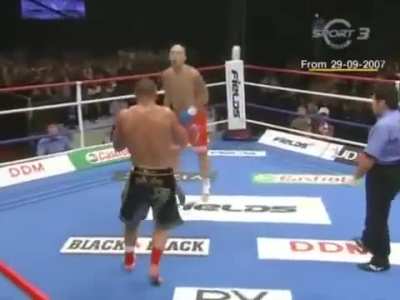 K-1 veteran Jerome Le Banner walks down Tae Kwon Do fighter Yong-soo Park
