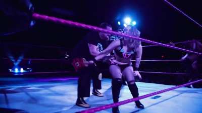 Tommy Dreamer using Dani Jordyn as his puppet