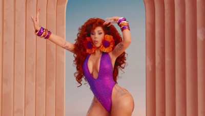 Megan Thee Stallion and Cardi B in &ldquo;Bongos&rdquo; music video