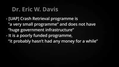 Dr. Eric Davis- Crash Retrievals with Occupants, Special Access Programs, and Why &lsquo;They&rsquo; May Not Be as Benevolent as We Think