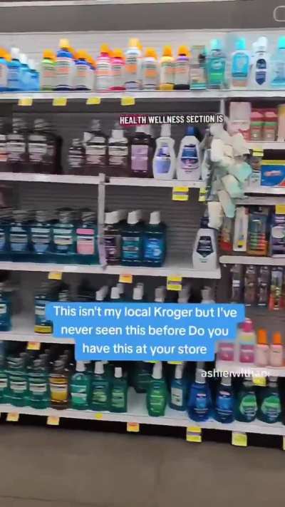 An American showed Kroger&rsquo;s new security setup. Entire aisles are now barricaded off. Shoppers are let into secured sections, then held until items are locked up or carried to the register by staff.