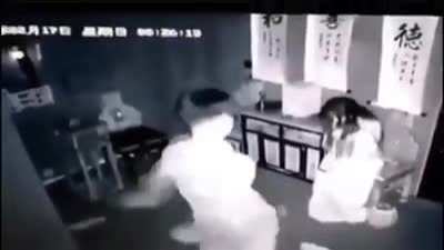 Chad shows the ghost who is the boss.