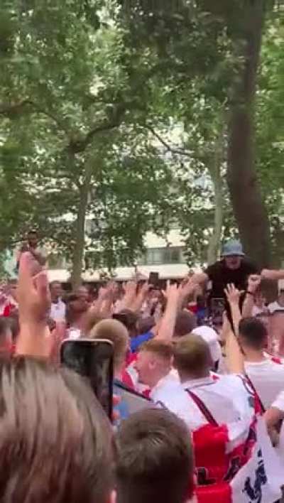 England fans getting ready for the match.