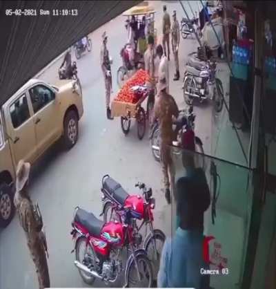 Army brutality in broad day light