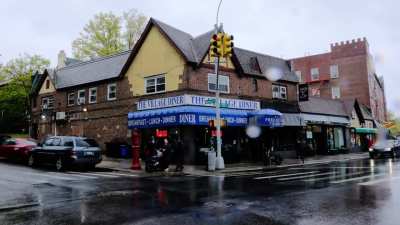 A rainy corner in Queens, NYC