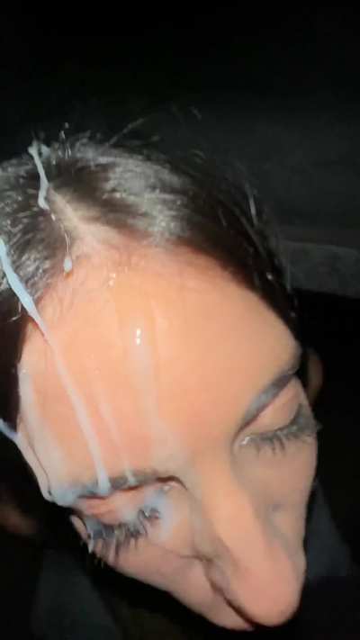 Rope after rope covering her eyes to her hair