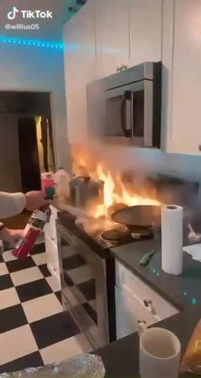 These guys trying to put out a fire