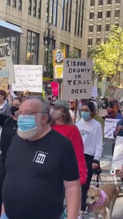 Based pro-choice protest signs