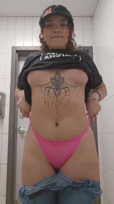 Keep an eye out… your thick coworker could be doing this in the bathroom