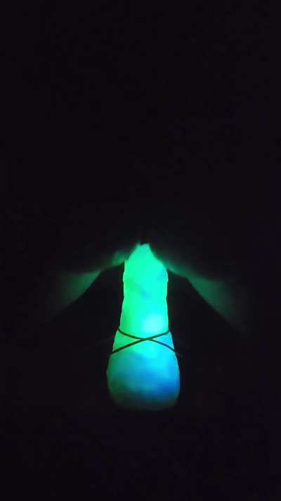 Glow in the dark toys are so cool! Had to find the darkest room I could to make this glow super bright!