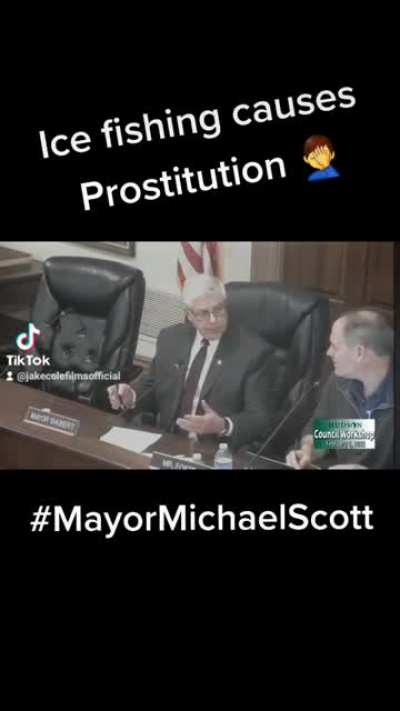 Ice fishing causes prostitution says our cities Mayor 🤦&zwj;♂️