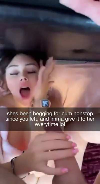 Your gf needs to have her face covered, even when you are away