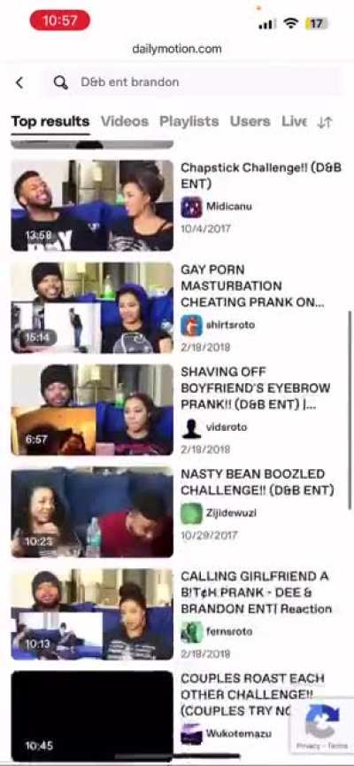Dee and Brandon&rsquo;s old vids are on dailymotion
