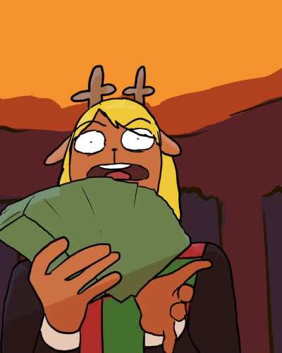 I animate very wholesome scene of Noelle donating money to Susie :))