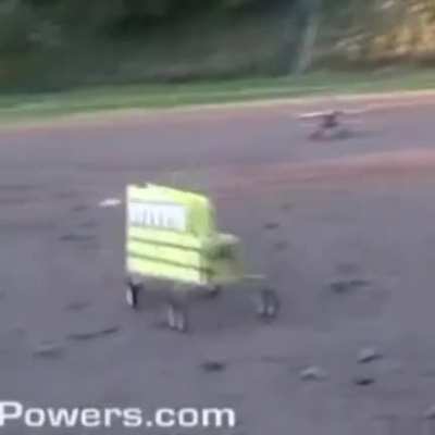 Where he goin