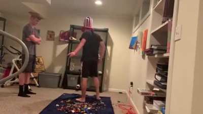 Backflipping onto Lego