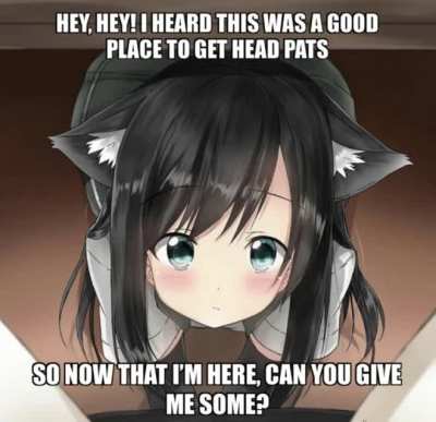 I&rsquo;m waiting for the headpats &bull;///&bull; voice over done by me, meme made by me, art by unknown :3