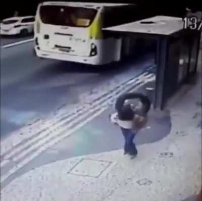 Dodging a tire
