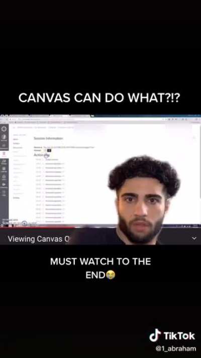 TIP: if you are taking a Quiz/Test on canvas and move from one window to another, teachers can see the "activity" on cavas. TIL.