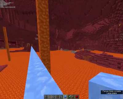Achieving light speed locomotion using the push force of over 200 boats &amp;amp; 100 minecarts (~500 blocks traveled, ~1000m/s initial speed)