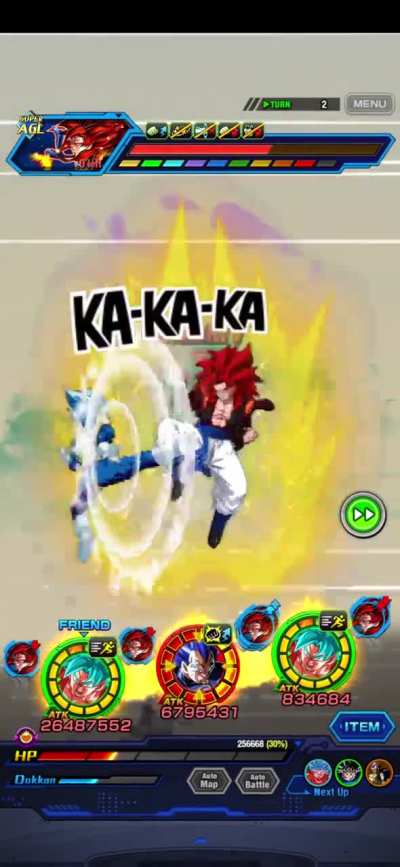 STR SSBE Vegeta doing 5 supers in one turn?!