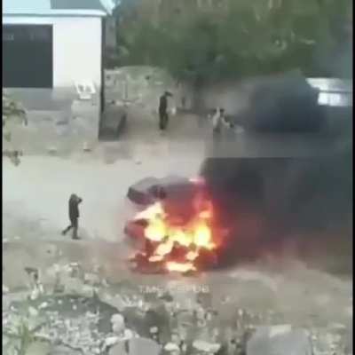 It's still dangerous to be near a burning vehicle