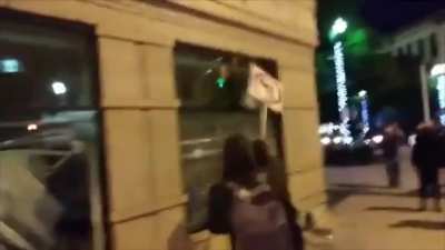 Anxiety War beaten and fires warning shots at BLM rioters during the May 2020 attacks.