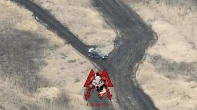 Ukrainian ATV runs over a mine, sending (what looks like) 2 Ukrainian soldiers flying + additional clip of destruction of abandoned AFU car. Posted by Sparta drone operators (March 26, 2024)