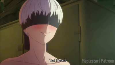 Nier Automata B2❤Part 1 &amp; 2 Full Video🔥She sucks and gets fucked in the ass until he cums💦 UNCENSORED!!!