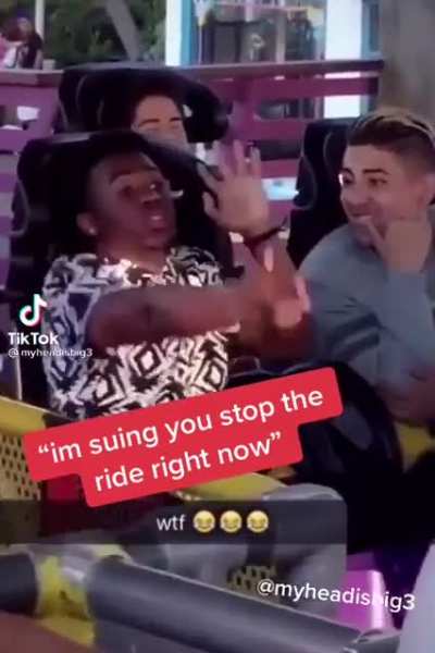 To stop the ride