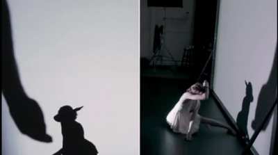 Shadow dancer transforms into puppy and back again