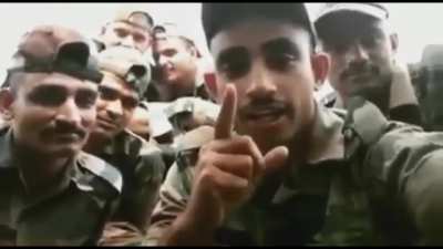 Reaction of Soldiers to the Khalistani flag being placed atop the Red Fort. Credit goes to "Indic Wing" on YouTube.