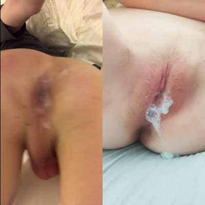 I'm bi and here are my 2 latest creampies 💦