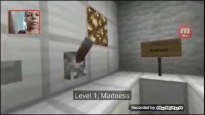 I think my man was watching a vr Minecraft experience
