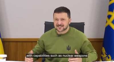 Zelensky: "Believe me, Putin is very afraid of us. I am sure of that. Because he is an insecure person. Because confident people, with a large army, a large state, with capabilities such as nuclear weapons do not threaten the world