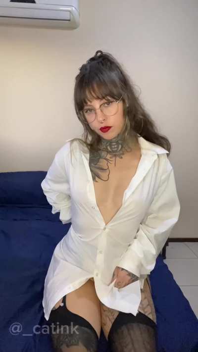 Glasses Nerd Secretary Strip Striptease
