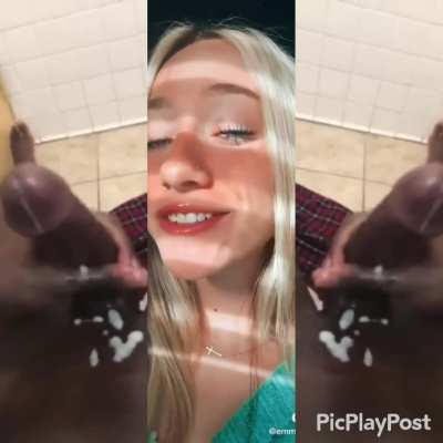 Loved how this lil white girl looked next to some bbc and cum. Thoughts? 🥵