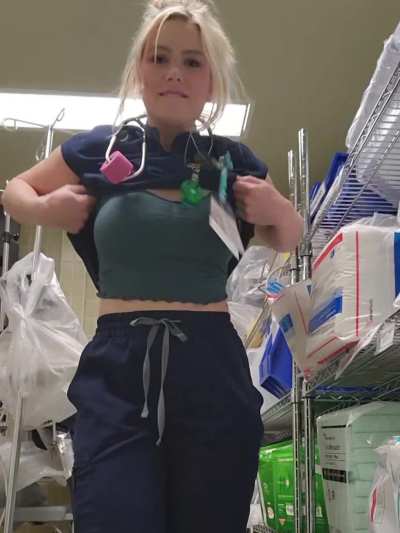 Can i show you my titties in the supply room?