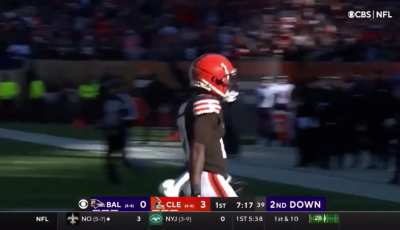 Denzel Ward's big hit featuring the famous &ldquo;BBQ&rdquo; Gus Johnson call