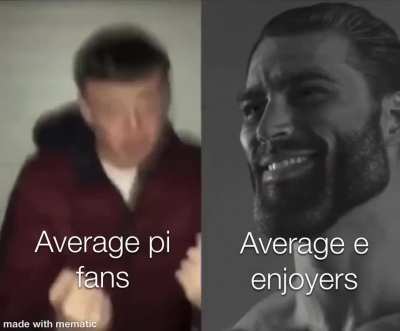 3.14 🤢 2.71 😎