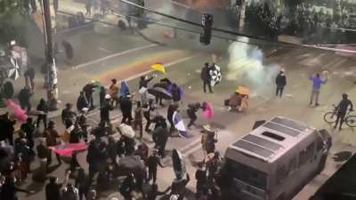 Seattle PD hit a 21 year old female directly in the chest with a stun grenade.