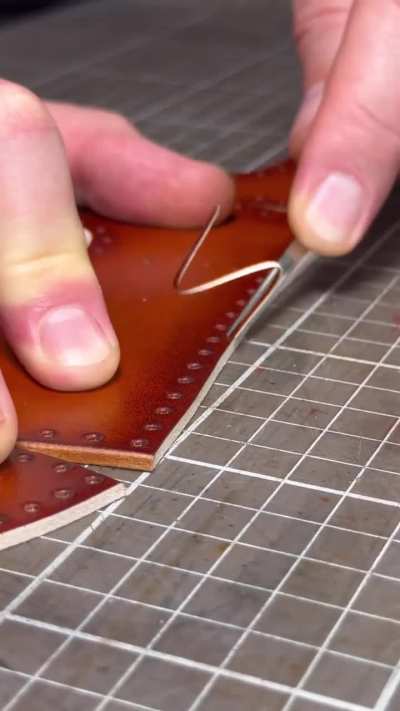 Leather crafting closeups