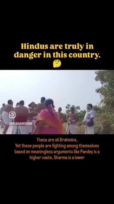 Brahmins fighting among themselves about who is a HIGHER Brahmin